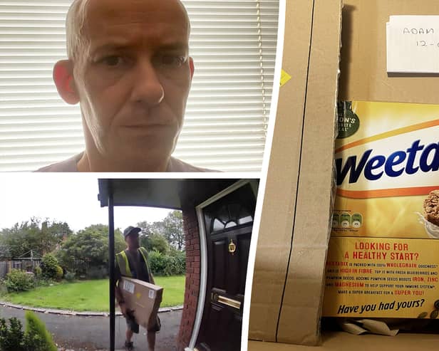 An Amazon shopper was left shocked after receiving two boxes of Weetabix instead of a laptop