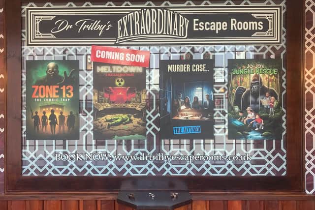 Four adventures on offer from Dr Trilby's Extraordinary Escape Rooms.