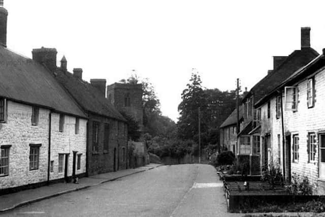 Welton Past - a rare picture showing the original school building. 