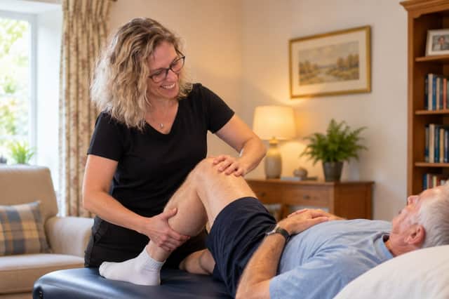 Elizabeth on a home treatment osteopathy visit