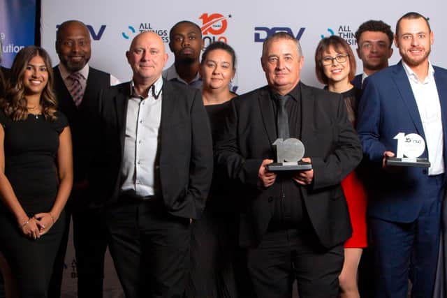 The MI Transport team with the Small Logistics Company of the Year award