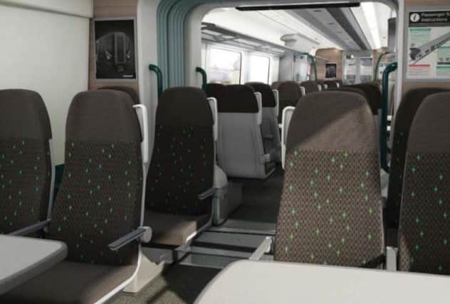 How the interior of the new trains will look.