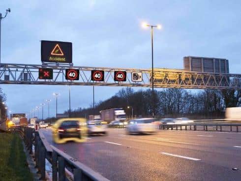 The M1 in Northamptonshire is being turned into a four-lane motorway with no hard shoulder.
