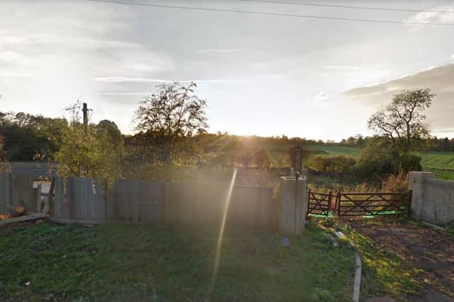 The traveller site on the A5 Watling Street near Stowe Hill. Photo: Google from October 2018