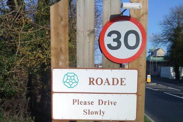 Roadworks are causing queues on the A508 in and around Roade