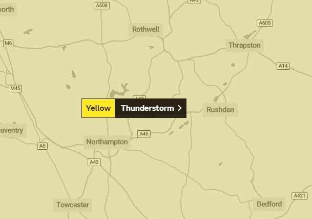 Met Office warns storms could hit anywhere in Northamptonshire