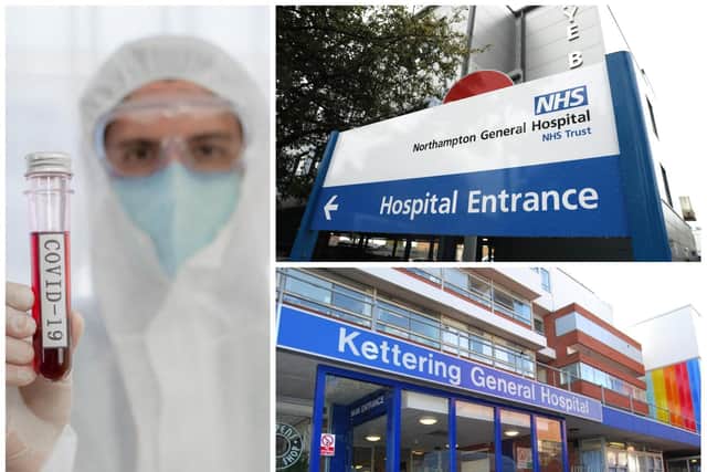 The number of Covid-19 victims at Northamptonshire's two hospitals stayed at 504 today