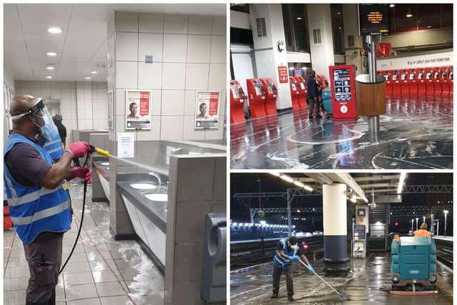 Network Rail gives London Euston station a deep clean every night
