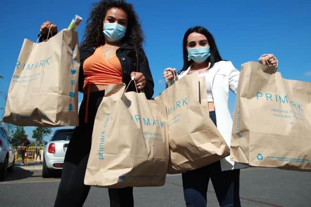 Primark shoppers go prepared with face coverings as stores reopened last month. Photo: Getty Images