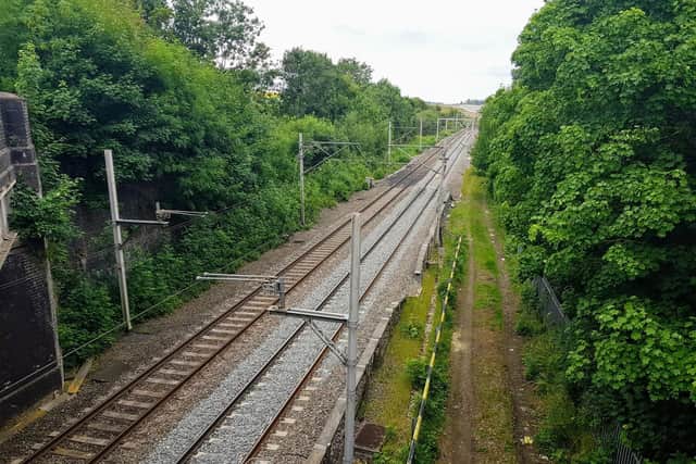 How the railway looks now by Weedon with the station