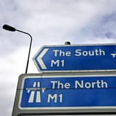 Two lanes are blocked on the M1 southbound on Friday morning