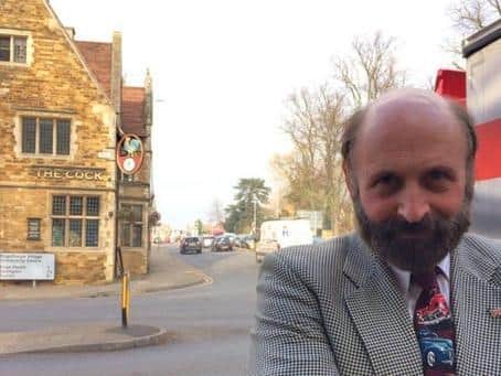 Ferrari owner Phil Copson at the "dangerous" Cock Hotel junction in 2018