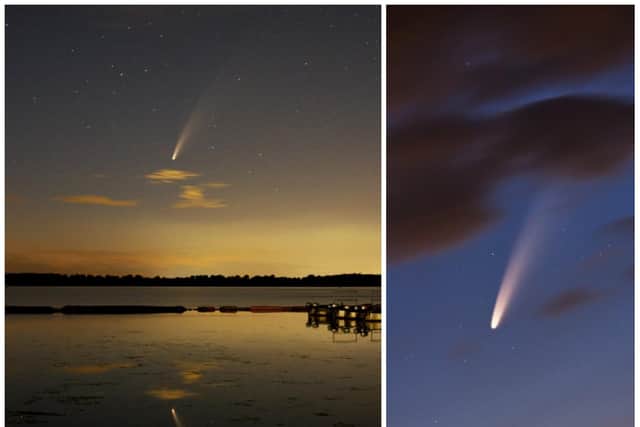 Stargazer Dave Eagle took these images of Comet Neowise over Grafham Water