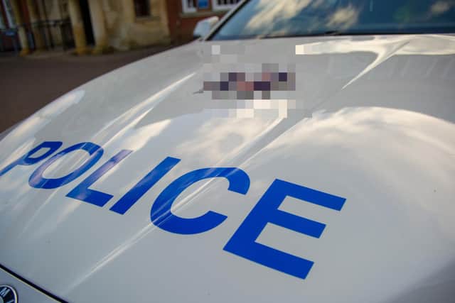 Police arrested three men on suspicion of attempted burglary after halting the getaway Transit