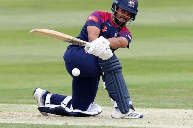 Richard Vasconcelos in action during a recent inter-squad T20 at the County Ground
