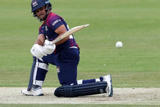 Richard Vasconcelos bats during a recent inter-squad T20 at the County Ground