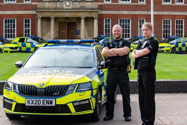 Officers Andy Norman and Jess Bradbrook are two of Northamptonsire's crack Interceptor team
