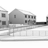 An artist's impression of how the new homes will look.