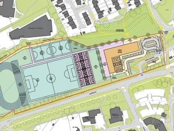 A plan indicates how the school could look on Eastern Way.