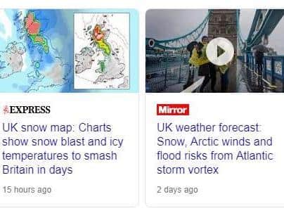Dramatic headlines say snow is set to hit the UK before the end of the month