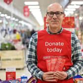 A volunteer in-store during last years Tesco Food Collection