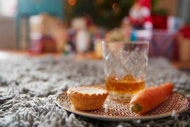 Boys and girls in the UK traditionally leave out a mince pie and a glass of sherry for Santa and a carrot for the reindeer. Photo: Shutterstock