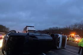 This was the scene on the M1 during Wednesday's morning rush hour. Photo: @HighwaysEMIDS