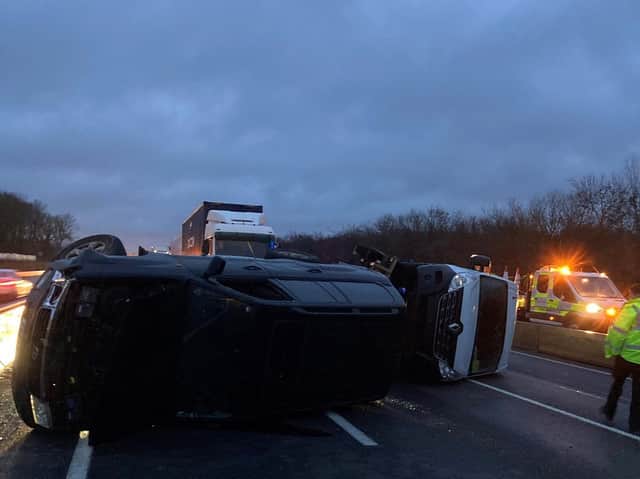 This was the scene on the M1 during Wednesday's morning rush hour. Photo: @HighwaysEMIDS
