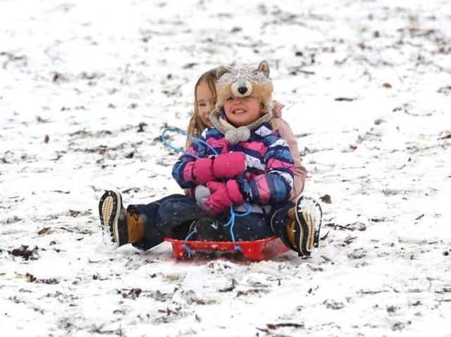 There was plenty of fun but last Sunday's snow also caused problems on the Northamptonshire's roads. Photo: Getty Images