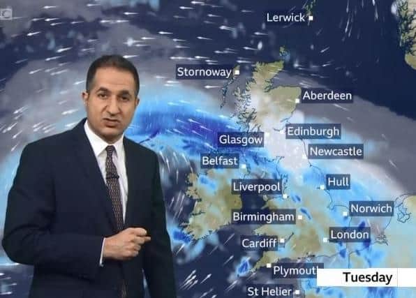 BBC weatherman Stav Danaos warns Tuesday could be "atrocious"