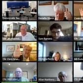 A screengrab of the last-ever Northamptonshire County Council meeting on Zoom