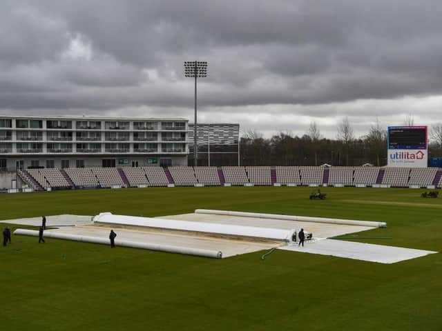 Rain delayed the start of Northants' friendly at Hampshire