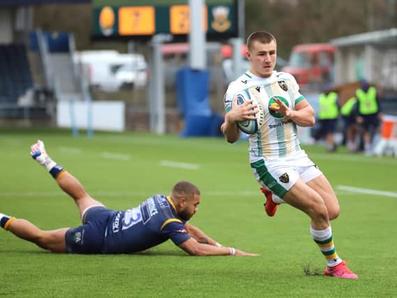 Ollie Sleightholme scored four times at Sixways (pictures: Peter Short)