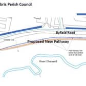 Part of the proposed new pathway.