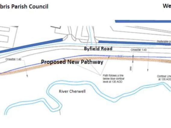 Part of the proposed new pathway.