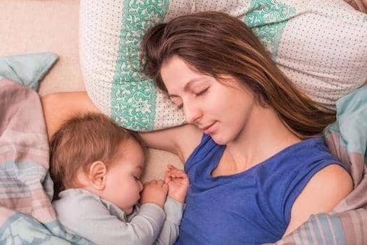 NHS guidelines warn sleeping with your baby increases the risk of SIDS.