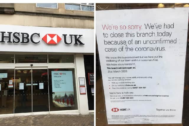 HSBC in Abington Street closed its doors for a fortnight early today