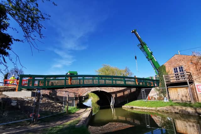 The new footbridge in Crick. Photo: Northamptonshire County Council