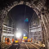 Work under way at the historic Kilsby railway tunnel.  Photo: Network Rail / G Bickerdike
