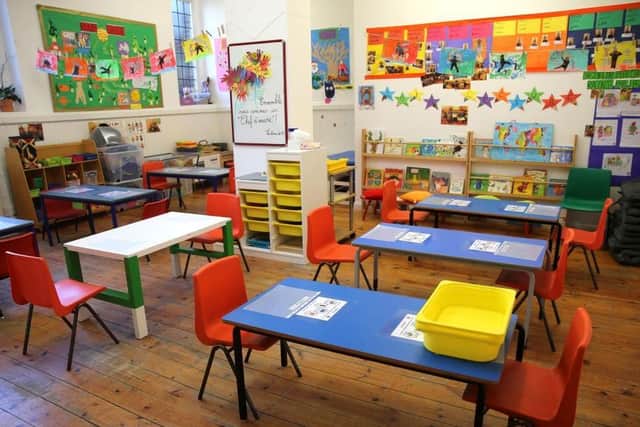 School classrooms need arranging with no more than 15 pupils staying two metres apart. Photo: Getty Images