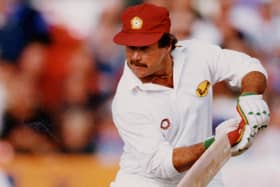 Allan Lamb in action for Northants