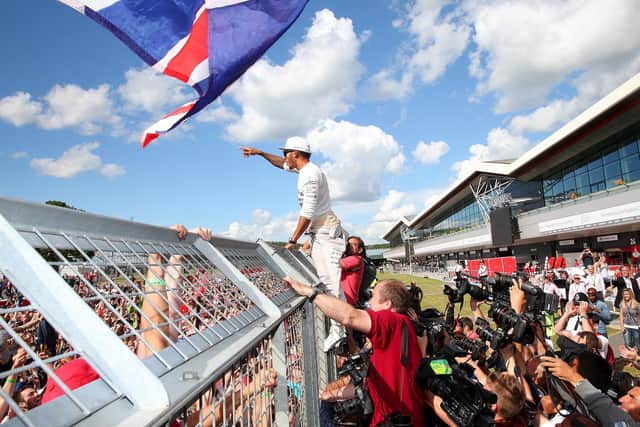 Lewis Hamilton after winning the 2019 British Grand Prix at Silverstone