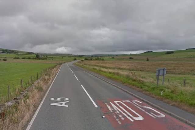 The crash was on the A5 near Glasfryn, Denbighshire, Wales, in June 2018. Photo: Google