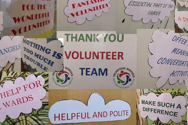 Messages of support for the hospital volunteers