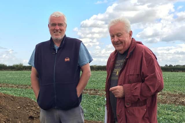 CLASP chair of trustees Dave Hayward (right) with fellow member Stephen Young at a dig near Daventry in 2018