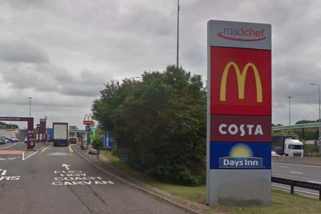 McDonald's is open for takeaways at Watford Gap services in Northamptonshire