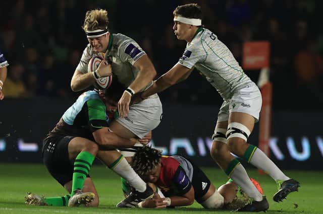 Alex Coles on the charge against Harlequins