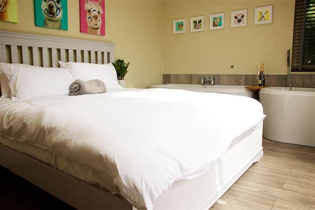 I've never slept in a bed this big before.