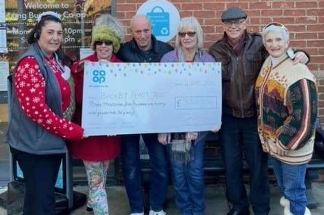 The money is presented outside the Co-op in Long Buckby.