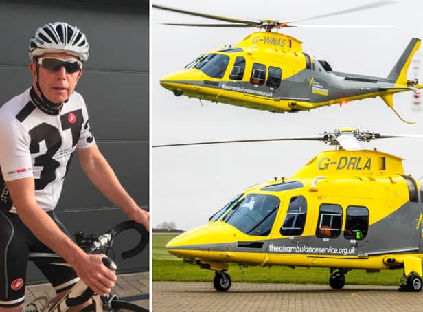Cyclist Ian Lewis is one of thousands helped by the local Air Ambulance